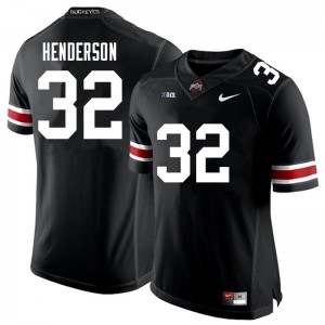 Men Football #32 Ohio State TreVeyon Henderson Game Jersey - Black