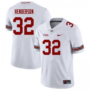 Men Football #32 Ohio State TreVeyon Henderson 2024-25 Jersey - White