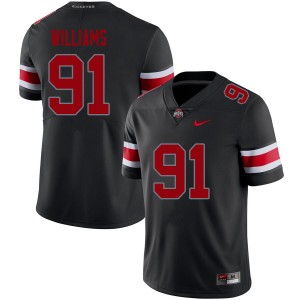 Men's Football #91 OSU Buckeyes Tyleik Williams Replica Jersey - Blackout