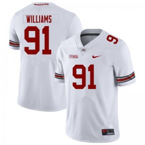 Men Football #91 Ohio State Tyleik Williams Alumni Jersey - White