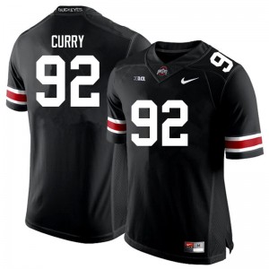 Men's Football #92 OSU Caden Curry Embroidery Jersey - Black