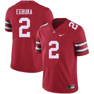 Men Football #2 OSU Emeka Egbuka Replica Jersey - Red
