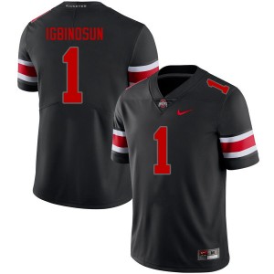 Mens Football #1 Ohio State Davison Igbinosun Embroidery Jersey - Blackout