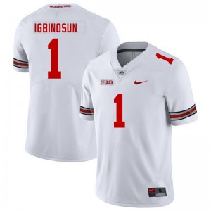 Men's Football #1 OSU Davison Igbinosun Alumni Jersey - White