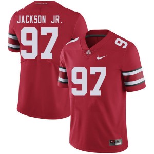 Men's #97 The Fighting Buckeyes Football Kenyatta Jackson Jr. NCAA Jersey - Red