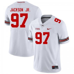 Men's #97 Ohio State Football Kenyatta Jackson Jr. High School Jersey - White