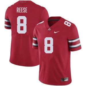 Men's Football #8 Buckeye Nation Arvell Reese Official Jersey - Red