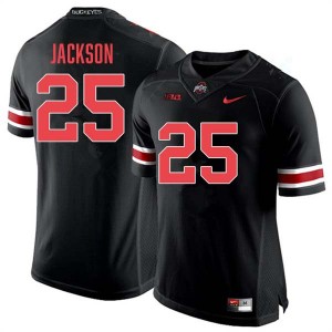 Men's Football #25 Ohio State Buckeyes Bo Jackson Player Jersey - Blackout