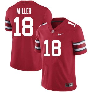 Men's #18 OSU Buckeyes Football Bodpegn Miller High School Jersey - Red