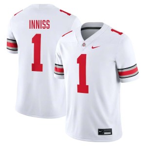 Mens Football #1 OSU Buckeyes Brandon Inniss Stitched Jersey - White