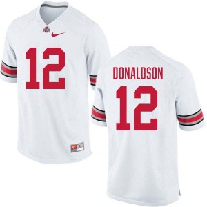 Men Football #12 The Fighting Buckeyes CJ Donaldson 2025-26 Jersey - White