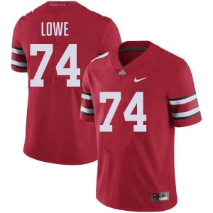 Mens #74 The Fighting Buckeyes Football Carter Lowe University Jersey - Red