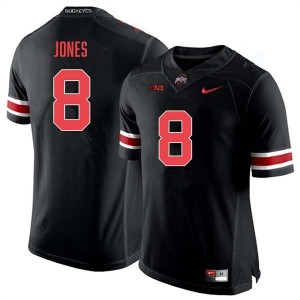 Men's #8 Ohio State Buckeyes Football De'Zie Jones 2025-26 Jersey - Blackout