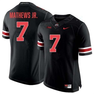 Men #7 Ohio State Buckeyes Football Jermaine Mathews Jr. Alumni Jersey - Blackout
