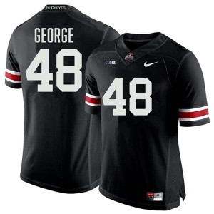 Men's Football #48 Go Bucks Logan George NCAA Jersey - Black