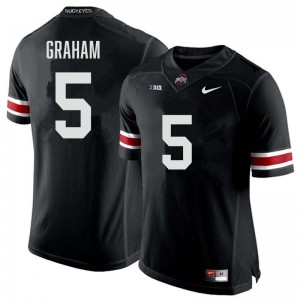Men's Football #5 Ohio State Mylan Graham Player Jersey - Black