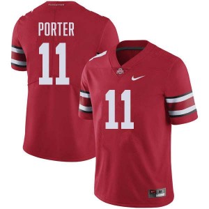 Men's #11 Go Bucks Football Quincy Porter High School Jersey - Red