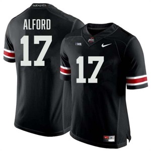 Mens #17 Buckeye Nation Football Tarvos Alford High School Jersey - Black