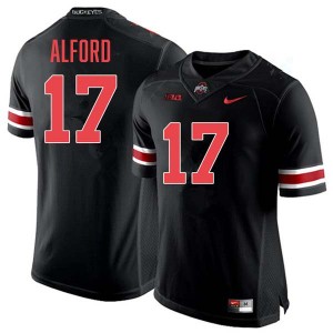 Men's #17 Ohio State Buckeyes Football Tarvos Alford Alumni Jersey - Blackout