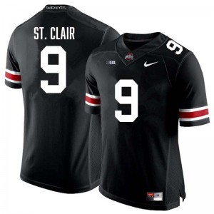 Mens #9 The Ohio State Football Tavien St. Clair Official Jersey - Black