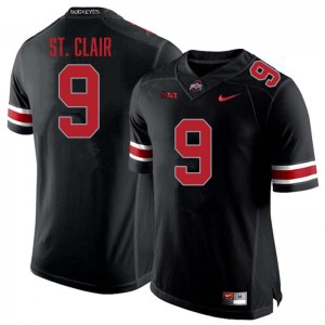 Mens #9 Buckeye Nation Football Tavien St. Clair High School Jersey - Blackout