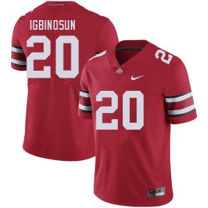 Men Football #20 OSU Buckeyes Davison Igbinosun 2024-25 Jersey - Red
