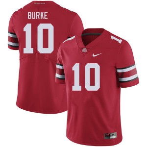 Men's Football #10 Ohio State Denzel Burke High School Jersey - Red