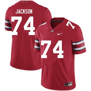 Men's Football #74 Ohio State Buckeyes Donovan Jackson High School Jersey - Red