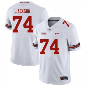 Men Football #74 Ohio State Buckeyes Donovan Jackson University Jersey - White