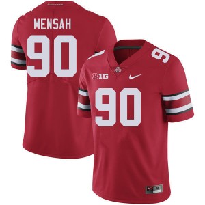 Men's #90 OSU Football Eric Mensah Limited Jersey - Red