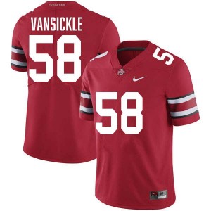 Men's #58 Ohio State Buckeyes Football Gabe VanSickle Replica Jersey - Red