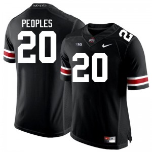 Men's Football #20 Buckeye Nation James Peoples Replica Jersey - Black