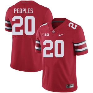 Men Football #20 Buckeye Nation James Peoples 2025 Jersey - Red