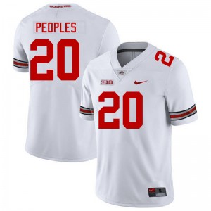 Men #20 The Fighting Buckeyes Football James Peoples Alumni Jersey - White