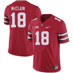 Men #18 OSU Buckeyes Football Jaylen McClain 2025 Jersey - Red