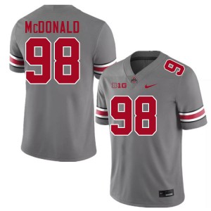 Mens Football #98 OSU Kayden McDonald Replica Jersey - Grey