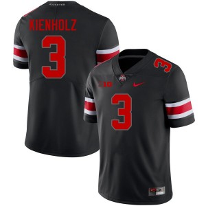 Men #3 OSU Buckeyes Football Lincoln Kienholz Embroidery Jersey - Blackout