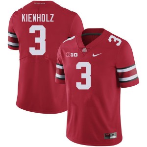 Mens Football #3 Go Bucks Lincoln Kienholz Official Jersey - Red