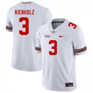 Men Football #3 The Fighting Buckeyes Lincoln Kienholz Game Jersey - White