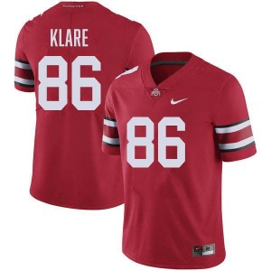 Mens Football #86 The Fighting Buckeyes Max Klare Game Jersey - Red