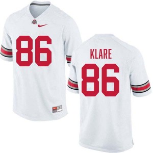 Men's Football #86 OSU Buckeyes Max Klare Embroidery Jersey - White