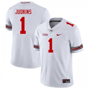 Mens Football #1 OSU Quinshon Judkins High School Jersey - White