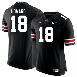 Mens Football #18 OSU Will Howard Player Jersey - Black