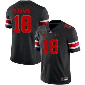 Mens Football #18 Ohio State Will Howard Official Jersey - Blackout