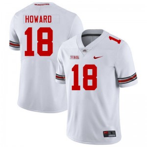 Mens Football #18 Ohio State Will Howard Game Jersey - White
