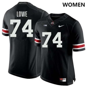 Women's Football #74 Buckeye Nation Carter Lowe Stitched Jersey - Black