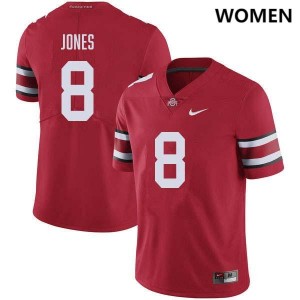 Women Football #8 OSU De'Zie Jones High School Jersey - Red