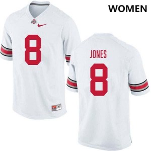 Womens #8 OSU Buckeyes Football De'Zie Jones 2025-26 Jersey - White