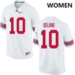 Womens Football #10 The Fighting Buckeyes Faheem Delane Replica Jersey - White