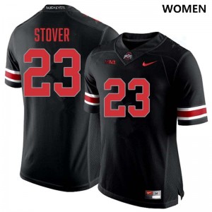 Womens #23 Buckeye Nation Football Garrett Stover Stitched Jersey - Blackout